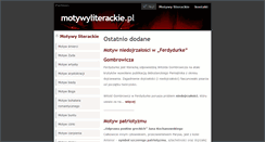 Desktop Screenshot of motywyliterackie.pl