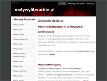 Tablet Screenshot of motywyliterackie.pl